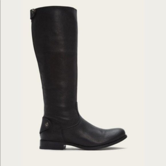 Frye Shoes - FRYE Melissa black button back zip boots sz 6